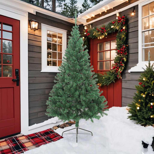 Künstlicher halber Weihnachtsbaum Agr, grün, mit Ständer, 210cm (PVC)