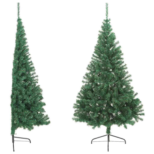 Künstlicher halber Weihnachtsbaum Agr, grün, mit Ständer, 210cm (PVC)