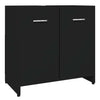 Schwarzer Badezimmerschrank Ghiursel 60x33x61cm (Holz)