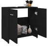 Schwarzer Badezimmerschrank Ghiursel 60x33x61cm (Holz)
