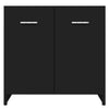 Schwarzer Badezimmerschrank Ghiursel 60x33x61cm (Holz)