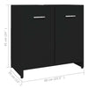 Schwarzer Badezimmerschrank Ghiursel 60x33x61cm (Holz)