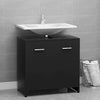 Schwarzer Badezimmerschrank Ghiursel 60x33x61cm (Holz)
