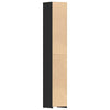 Oprea Badezimmerschrank, schwarz, Holz, 30x30x183,5cm