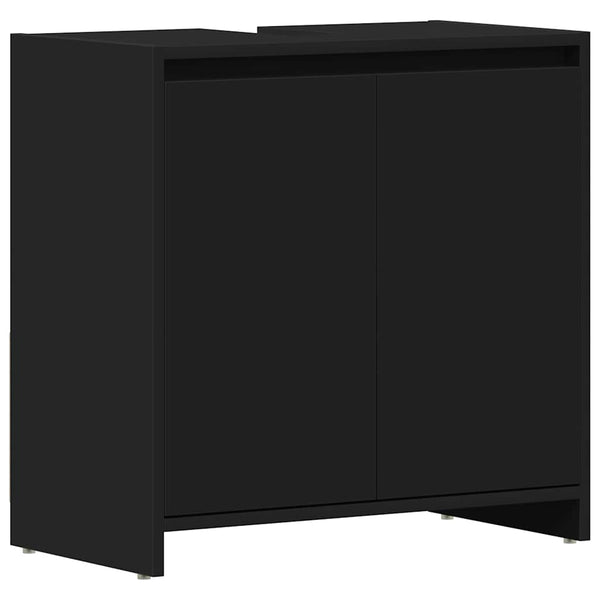 Schwarzer Badezimmerschrank Ozsvath 60x33x61cm (Holz)