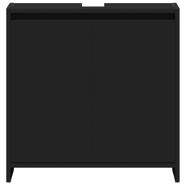 Schwarzer Badezimmerschrank Ozsvath 60x33x61cm (Holz)