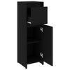 Schwarzer Badezimmerschrank Ciang 30x30x95cm (Holz)