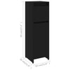 Schwarzer Badezimmerschrank Ciang 30x30x95cm (Holz)