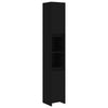 Badezimmerschrank Oprea schwarz 30x30x183,5cm (Holz)