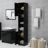 Badezimmerschrank Oprea schwarz 30x30x183,5cm (Holz)