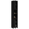 Badezimmerschrank Oprea schwarz 30x30x183,5cm (Holz)