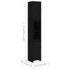 Badezimmerschrank Oprea schwarz 30x30x183,5cm (Holz)