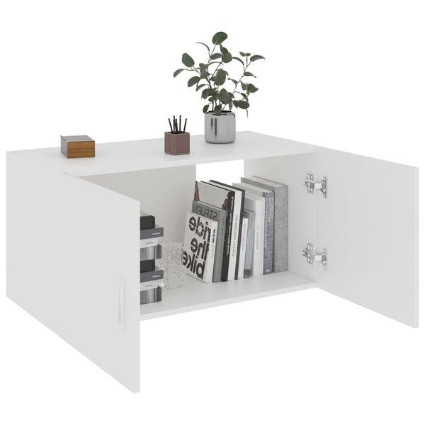 Weißer Wandschrank Radegunde 80x39x40cm (Holz)