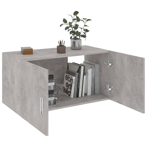 Wandschrank Radegunde 80x39x40cm betongrau (Holz)