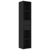 Schwarzes Bücherregal Grofu 36x30x171cm (Holz)
