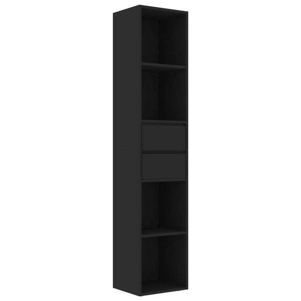 Schwarzes Bücherregal Grofu 36x30x171cm (Holz)