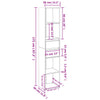 Schwarzes Bücherregal Grofu 36x30x171cm (Holz)