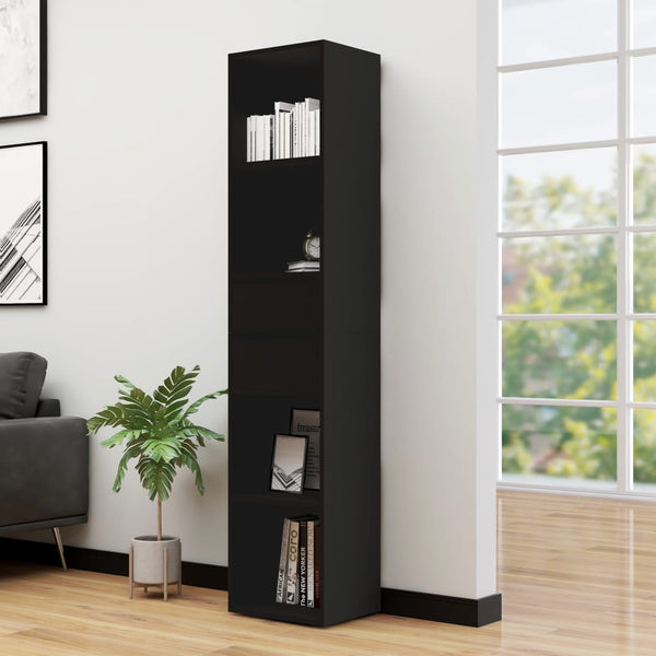Schwarzes Bücherregal Grofu 36x30x171cm (Holz)