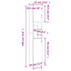 Schwarzer Badezimmerschrank Jaunita 32x25,5x190cm (Holz)