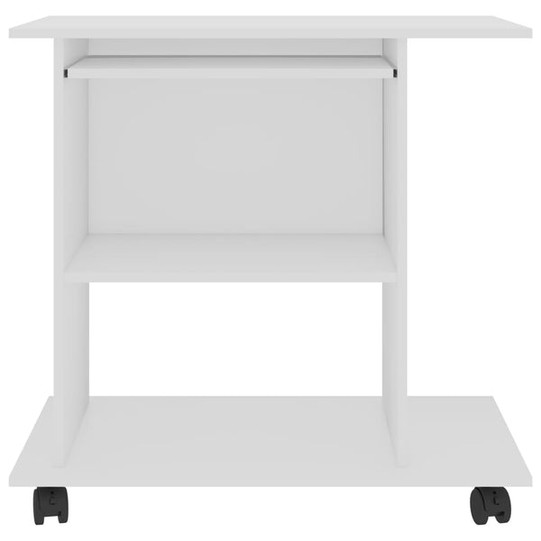 Weißer Computertisch Tasita 80x50x75cm (Holz)