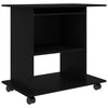 Schwarzer Computertisch Tasita 80x50x75cm (Holz)