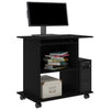 Schwarzer Computertisch Tasita 80x50x75cm (Holz)
