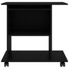 Schwarzer Computertisch Tasita 80x50x75cm (Holz)