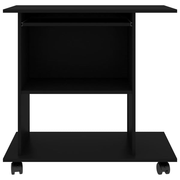 Schwarzer Computertisch Tasita 80x50x75cm (Holz)