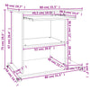 Schwarzer Computertisch Tasita 80x50x75cm (Holz)
