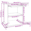 Sonoma-Eiche Computertisch Tasita 80x50x75cm (Holz)