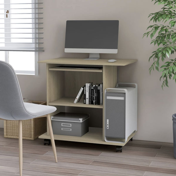 Sonoma-Eiche Computertisch Tasita 80x50x75cm (Holz)