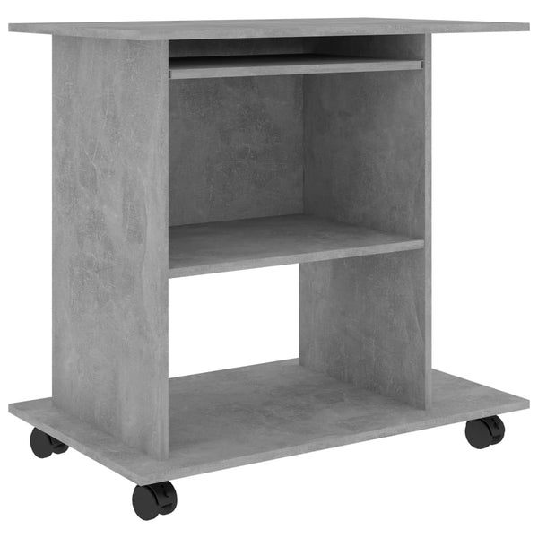 Computertisch aus Betongrau Tasita 80x50x75cm (Holz)