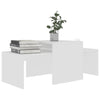 Weißes Couchtisch-Set Geralyn 100x48x40cm (Spanplatte)