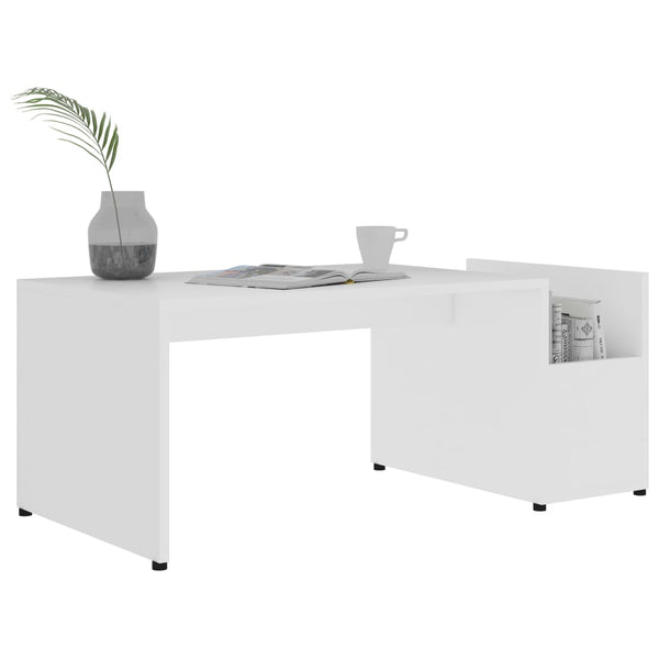 Weißer Couchtisch Sevilla 90x45x35cm (Spanplatte)