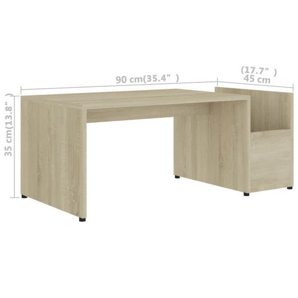 Sonoma-Eiche Couchtisch Sevilla 90x45x35cm (Spanplatte)