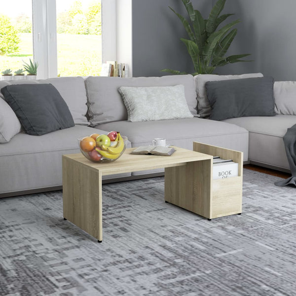 Sonoma-Eiche Couchtisch Sevilla 90x45x35cm (Spanplatte)