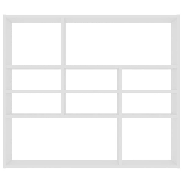 Weißes Wandregal Ispasia 90x16x78cm (Holz)