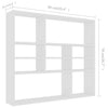 Weißes Wandregal Ispasia 90x16x78cm (Holz)