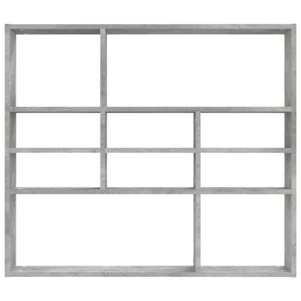 Betoninharmaa seinähylly Ispasia 90x16x78cm (puinen)