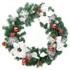 Grüner Weihnachtskranz Esofina 60cm (mit LED-Lichtern PVC)