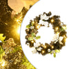 Schwarzer Weihnachtskranz mit LED-Lichtern Esofina 60cm (PVC)