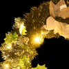 Schwarzer Weihnachtskranz mit LED-Lichtern Esofina 60cm (PVC)