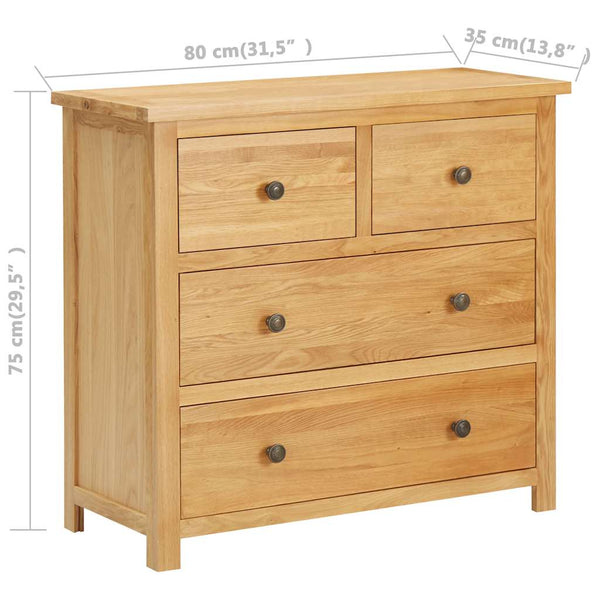 Kommode Terzi 80x35x75cm (Eiche)