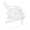 Weiße Adirondack-Gartenstühle mit Teetisch Kelsey (sechs)