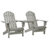 Graue Adirondack-Gartenstühle mit Beistelltisch Kelsey (sechs)