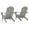 Graue Adirondack-Gartenstühle mit Beistelltisch Kelsey (sechs)