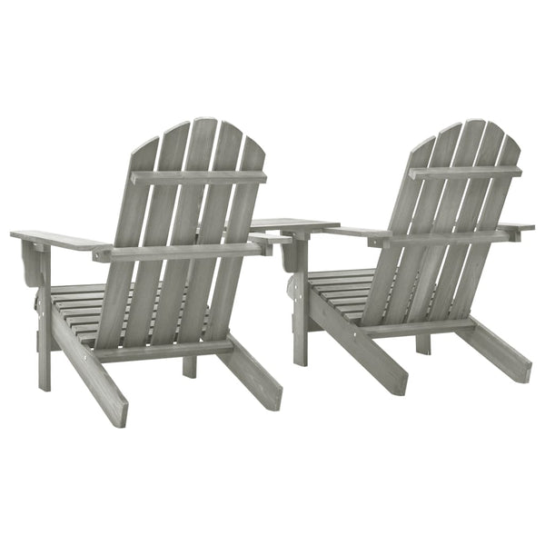 Graue Adirondack-Gartenstühle mit Beistelltisch Kelsey (sechs)