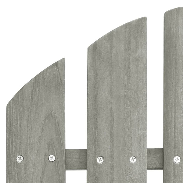 Graue Adirondack-Gartenstühle mit Beistelltisch Kelsey (sechs)