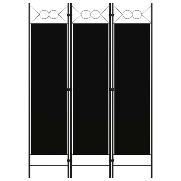 Schwarzer Raumteiler Yener 120x180cm (3-)