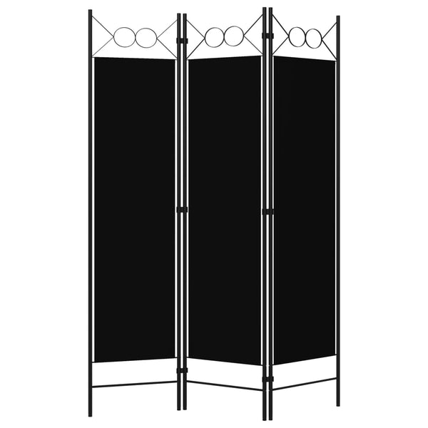 Schwarzer Raumteiler Yener 120x180cm (3-)